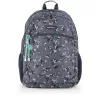 GABOL Hátizsák, iskolatáska, cipzáras, GABOL "Secret", szürke, virágmintás