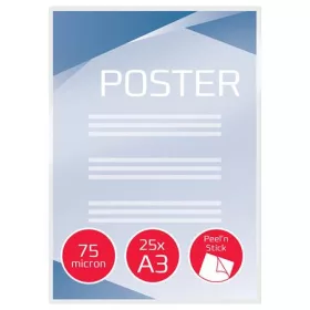   GBC Meleglamináló fólia, 75 mikron, A3, fényes, öntapadó, GBC "Peel'n Stick"