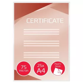   GBC Meleglamináló fólia, 75 mikron, A4, fényes, öntapadó, GBC "Peel'n Stick"