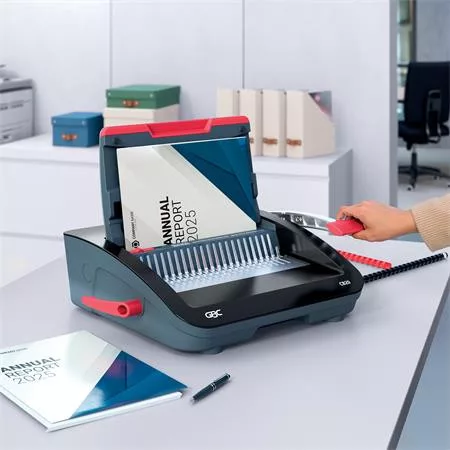 GBC Spirálozógép, műanyag spirálkötéshez, manuális, 240 lap, GBC "CombBind CB20"