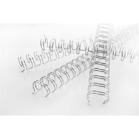   GBC Spirál, fém, 3:1, 6 mm, 55 lap, GBC "WireBind", ezüst