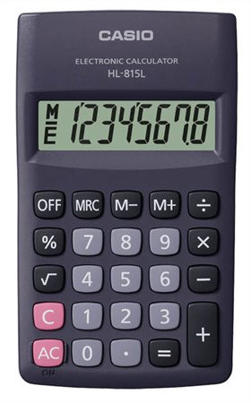 CASIO Zsebszámológép, 8 számjegy, CASIO "HL-815"