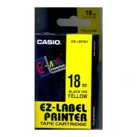   CASIO Feliratozógép szalag, 18 mm x 8 m, CASIO, sárga-fekete