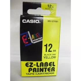   CASIO Feliratozógép szalag, 12 mm x 8 m, CASIO, sárga-fekete