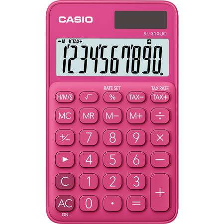 CASIO Zsebszámológép, 10 számjegy, CASIO "SL 310", rózsaszín