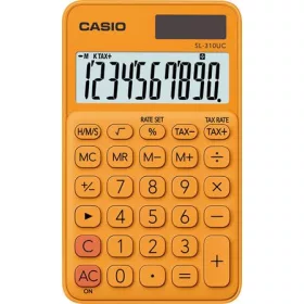   CASIO Zsebszámológép, 10 számjegy, CASIO "SL 310", narancs