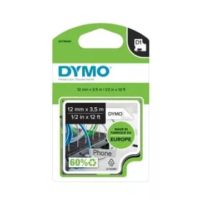   DYMO Feliratozógép szalag, flexibilis ID, 12 mm x 3,5 m, DYMO "D1", fehér-fekete