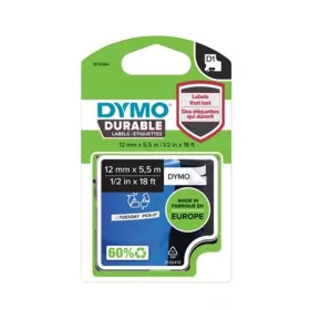   DYMO Feliratozógép szalag, 12 mm x 5,5 m, tartós, DYMO "D1", fehér-fekete