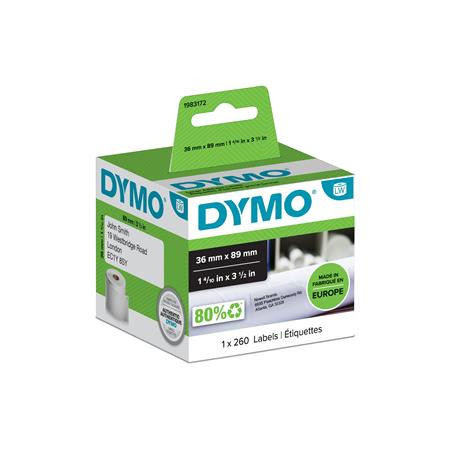 DYMO Etikett, LW nyomtatóhoz, tartós, 36x89 mm, 260 db etikett, DYMO