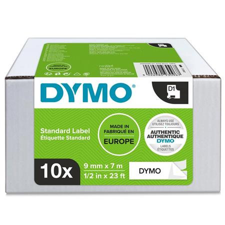 DYMO Feliratozógép szalag készlet, 9 mm x 7 m, DYMO "D1", fehér-fekete