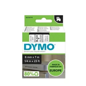   DYMO Feliratozógép szalag, 6 mm x 7 m, DYMO "D1", víztiszta-fekete