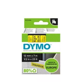   DYMO Feliratozógép szalag, 12 mm x 7 m, DYMO "D1", sárga-fekete