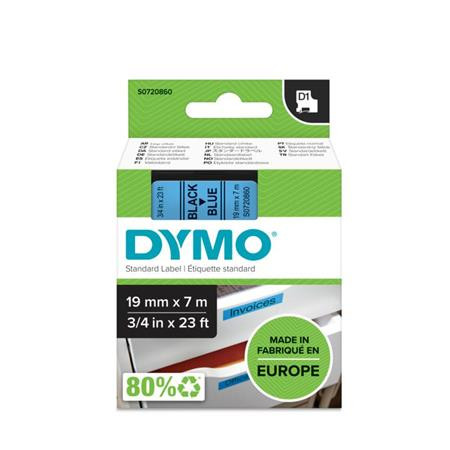 DYMO Feliratozógép szalag, 19 mm x 7 m, DYMO "D1", kék-fekete
