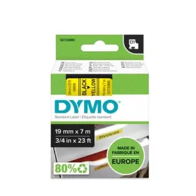   DYMO Feliratozógép szalag, 19 mm x 7 m, DYMO "D1", sárga-fekete