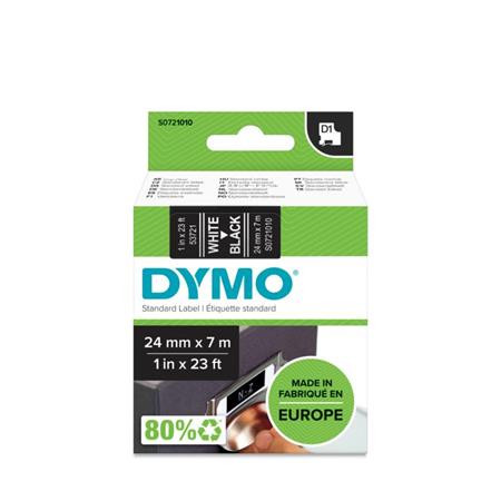 DYMO Feliratozógép szalag, 24 mm x 7 m, DYMO "D1", fekete-fehér