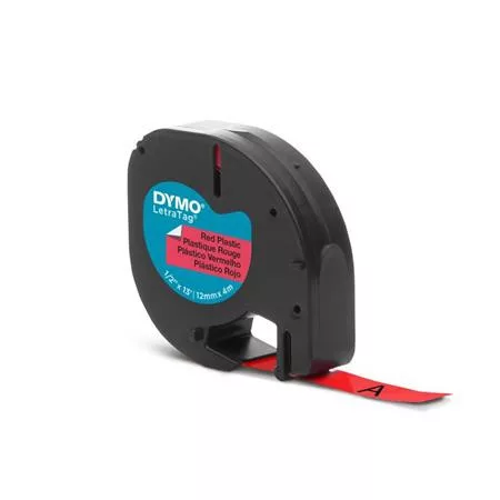DYMO Feliratozógép szalag, 12 mm x 4 m, DYMO "Letratag", piros
