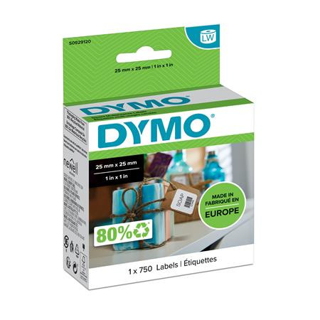 DYMO Etikett, LW nyomtatóhoz, eltávolítható, 25x25 mm, 750 db etikett, DYMO