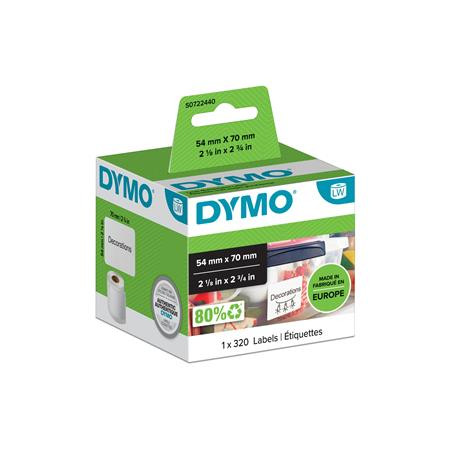 DYMO Etikett, LW nyomtatóhoz, 54x70 mm, 320 db etikett, DYMO