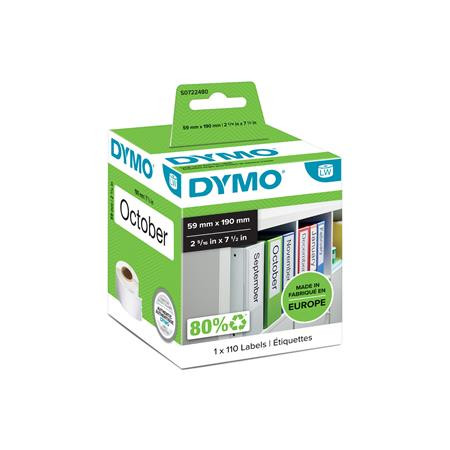 DYMO Etikett, LW nyomtatóhoz, 59x190 mm, 110 db etikett, DYMO