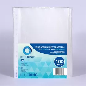   Genotherm lefűzhető, A4, 115 micron narancsos felül és belül nyitott Bluering® 100 db/csomag,