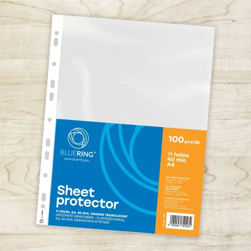 Genotherm lefűzhető, A4, 40 micron narancsos Bluering® 100 db/csomag