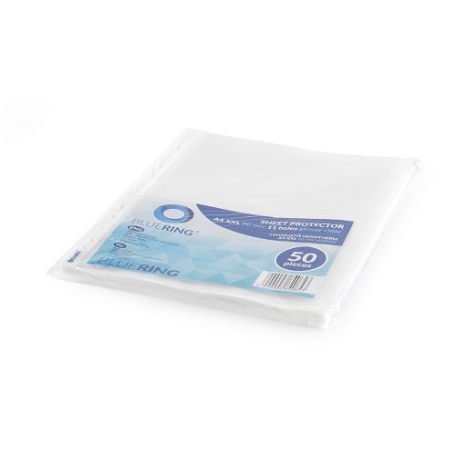 Genotherm lefűzhető, A4, XXL 90 micron 250x310mm, Extra SZÉLES víztiszta Bluering® 50 db/csomag