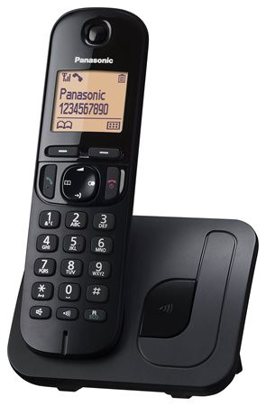 PANASONIC Telefon, vezeték nélküli, PANASONIC, "KX-TGC210PDB DECT", fekete