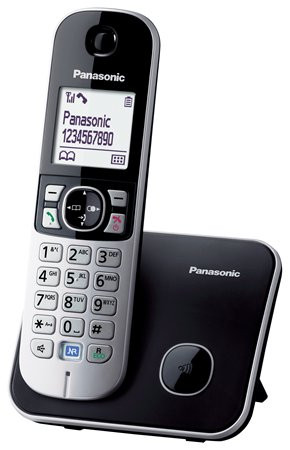 PANASONIC Telefon, vezeték nélküli, PANASONIC "KX-TG6811PDB", fekete