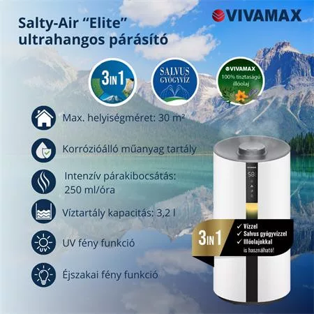 VIVAMAX Salty-Air "Elite" ultrahangos párásító