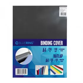  Hátlap, A4, 230 g. bőrhatású 100 db/csomag, Bluering® fekete