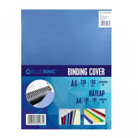  Hátlap, A4, 230 g. bőrhatású 100 db/csomag, kék Bluering®