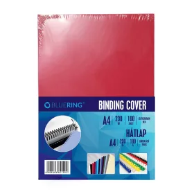   Hátlap, A4, 230 g. bőrhatású 100 db/csomag, Bluering® piros