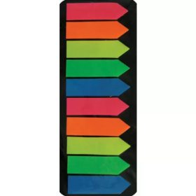   Oldaljelölő/jelölőcímke OfficeArt neon színű nyilak, 10 szín, 25 lap/szín 1,2x4,5 cm  