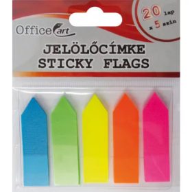   Oldaljelölő/jelölőcímke OfficeArt nyilak, írható, műanyag vegyes szín 5x20 lap 1,2x4,5 mm