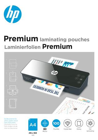 HP Meleglamináló fólia, 80 mikron, A4, fényes, 100 db, HP "Premium"