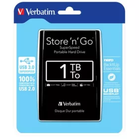   VERBATIM 2,5" HDD (merevlemez), 1TB, USB 3.0, VERBATIM, fekete