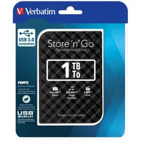  VERBATIM 2,5" HDD (merevlemez), 1TB, USB 3.0, VERBATIM "Store n Go", fekete