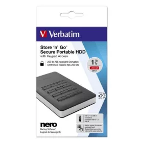   VERBATIM 2,5" HDD (merevlemez), 1TB, USB 3.1, jelszavas titkosítás, VERBATIM "Secure Portable", fekete