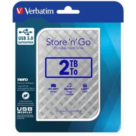   VERBATIM 2,5" HDD (merevlemez), 2TB, USB 3.0, VERBATIM "Store n Go", ezüst