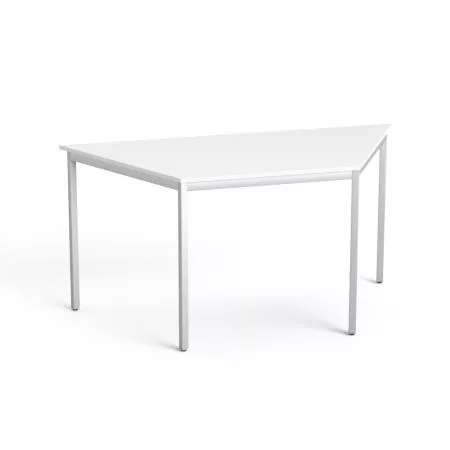 MAYAH Általános asztal fémlábbal, trapéz alakú, 75x150/75 cm, MAYAH "Freedom SV-41", fehér