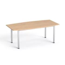   MAYAH Tárgyalóasztal, íves, szürke fémlábbal, 80/95x190 cm, MAYAH "Freedom SV-43",  tölgy