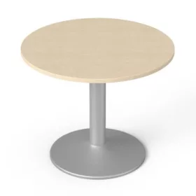   MAYAH Tárgyalóasztal, kör, szürke fémlábbal, O 90 cm, MAYAH "Freedom SV-58", juhar