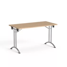   MAYAH Összecsukható tárgyalóasztal, behajtható fémlábakkal, 130x65 cm, MAYAH "Freedom SV-93",  tölgy