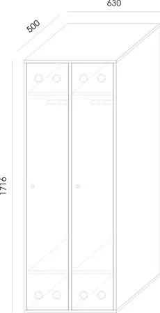 MAYAH Öltözőszekrény magas, MAYAH "Freedom SV-310", grafit