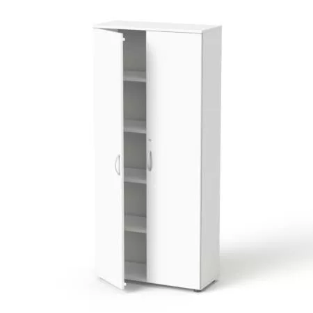 MAYAH Szekrény, 5 rendező magas, kétajtós, polcokkal, MAYAH "Freedom SV-01", fehér