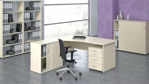 MAYAH Szekrény, 2 rendező magas, tolóajtós, polcos, MAYAH "Freedom SV-12", juhar