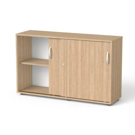 MAYAH Szekrény, 2 rendező magas, tolóajtós, polcos, MAYAH "Freedom SV-12", kőris