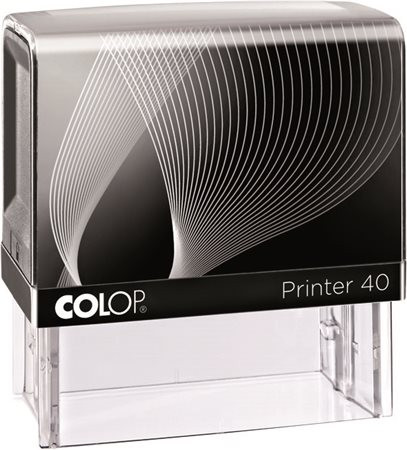 COLOP Bélyegző, COLOP "Printer IQ 40" fekete ház - fekete párnával