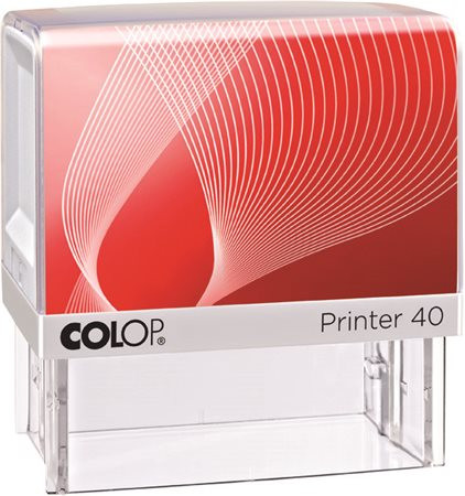 COLOP Bélyegző, COLOP "Printer IQ 40" fehér ház - fekete párnával