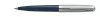 PARKER Golyóstoll, 0,7 mm rotációs, ezüst színű klip, kék tolltest, PARKER "Royal 51 Core", fekete